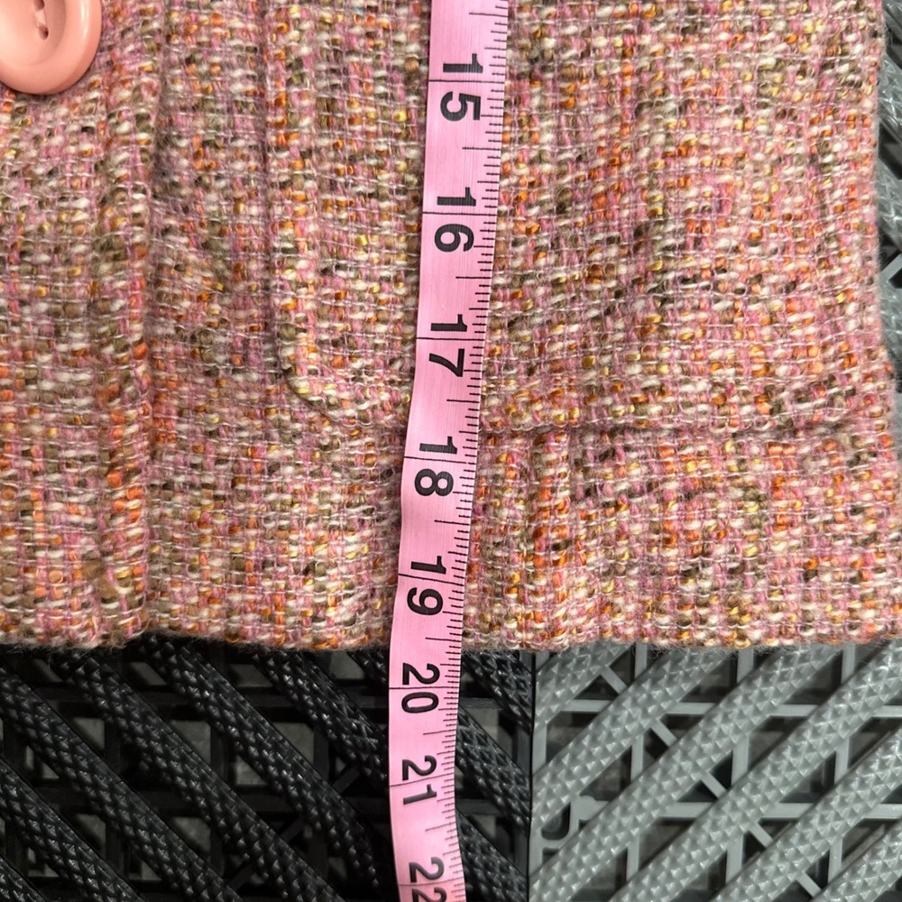 Gap Vintage Pink Tweed Wool Blend Blazer Jacket Fall 2005 Size 2 - Picture 4 of 6